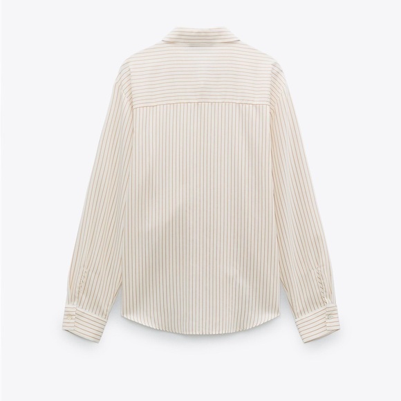 NWT ZARA STRIPED BOW BLOUSE - Picture 2 of 8